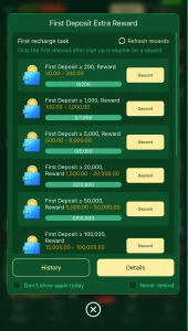 first depoist vip bonus 
